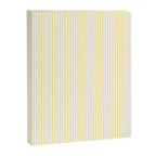 Fine Stripes Narrow Vertical Stripe Pattern in Light Butter Yellow and White Canvas Print Gallery Image 6