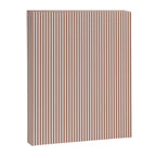 Fine Stripes Narrow Vertical Stripe Pattern in Mocha Brown Canvas Print Gallery Image 6