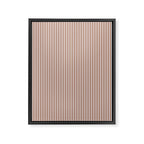 Fine Stripes Narrow Vertical Stripe Pattern in Mocha Brown Framed Canvas Print Gallery Image 6
