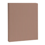 Fine Stripes Narrow Vertical Stripe Pattern in Mocha Brown Monochrome Canvas Print Gallery Image 6