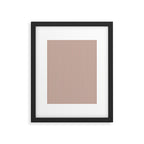 Fine Stripes Narrow Vertical Stripe Pattern in Mocha Brown Framed Art Print Gallery Image 5
