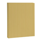 Fine Stripes Narrow Vertical Stripe Pattern in Ochre Mustard Cream Canvas Print Gallery Image 6