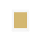 Fine Stripes Narrow Vertical Stripe Pattern in Ochre Mustard Cream Art Print Gallery Image 1