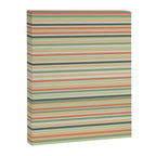 Fine Stripes Pattern in Sage Green and Coral Clay Canvas Print Gallery Image 8