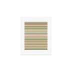 Fine Stripes Pattern in Sage Green and Coral Clay Art Print Gallery Image 1