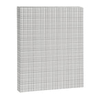 Fine Weave Mid-Century Modern Minimalistic Pattern in White and Light Gray Canvas Print Gallery Image 8