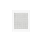 Fine Weave Mid-Century Modern Minimalistic Pattern in White and Light Gray Art Print Gallery Image 1