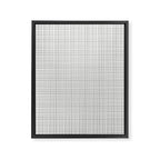 Fine Weave Mid-Century Modern Minimalistic Pattern in White and Light Gray Framed Canvas Print Gallery Image 8