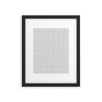 Fine Weave Mid-Century Modern Minimalistic Pattern in White and Light Gray Framed Art Print Gallery Image 6