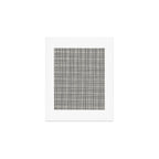 Fine Weave Mid-Century Modern Woven Pattern in Charcoal Gray and Almond Cream Art Print Gallery Image 1