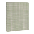 Fine Weave Retro Mid Century Modern Minimalist Woven Line Pattern in Sage and Beige Canvas Print Gallery Image 8