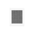 Fine Weave Retro Modern Mid-Century Pattern in White and Black Art Print Gallery Image 1