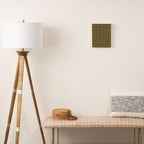 Fine Weave Retro Modern Mid-Century Pattern in Mustard Yellow and Navy Blue Canvas Print Gallery Image 2