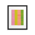 Finnish Colorful Patchwork Stripe Pattern Framed Art Print Gallery Image 6