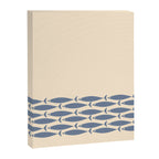 Fish Cuff - Minimalist Mid Century Modern Fish in Cream and Stone Blue Canvas Print Gallery Image 8