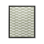 Fish Pattern in Sage Framed Canvas Print Gallery Image 8