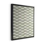 Fish Pattern in Sage Framed Canvas Print Gallery Image 2