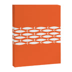 Fish Stripe 6 in Orange and White - Minimalist Pattern Canvas Print Gallery Image 8