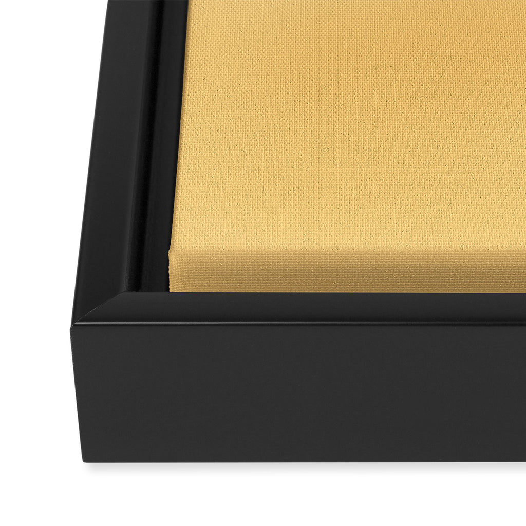 Fish Stripe 6 Minimalist Mid Century Modern Fish Pattern in Yellow Buttercream Framed Canvas Print Gallery Image 3