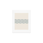 Fish Stripe 6 - Minimalist Ocean Pattern in Cream and Light Blue-Gray Art Print Gallery Image 1