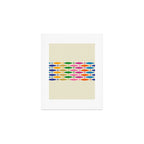 Fish Stripe Colorful Minimalist Mid Century Modern Fish Pattern Art Print Gallery Image 1