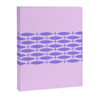 Fish Stripe Purple Minimal Mid Century Modern Lavender Lilac Pink Canvas Print Gallery Image 8