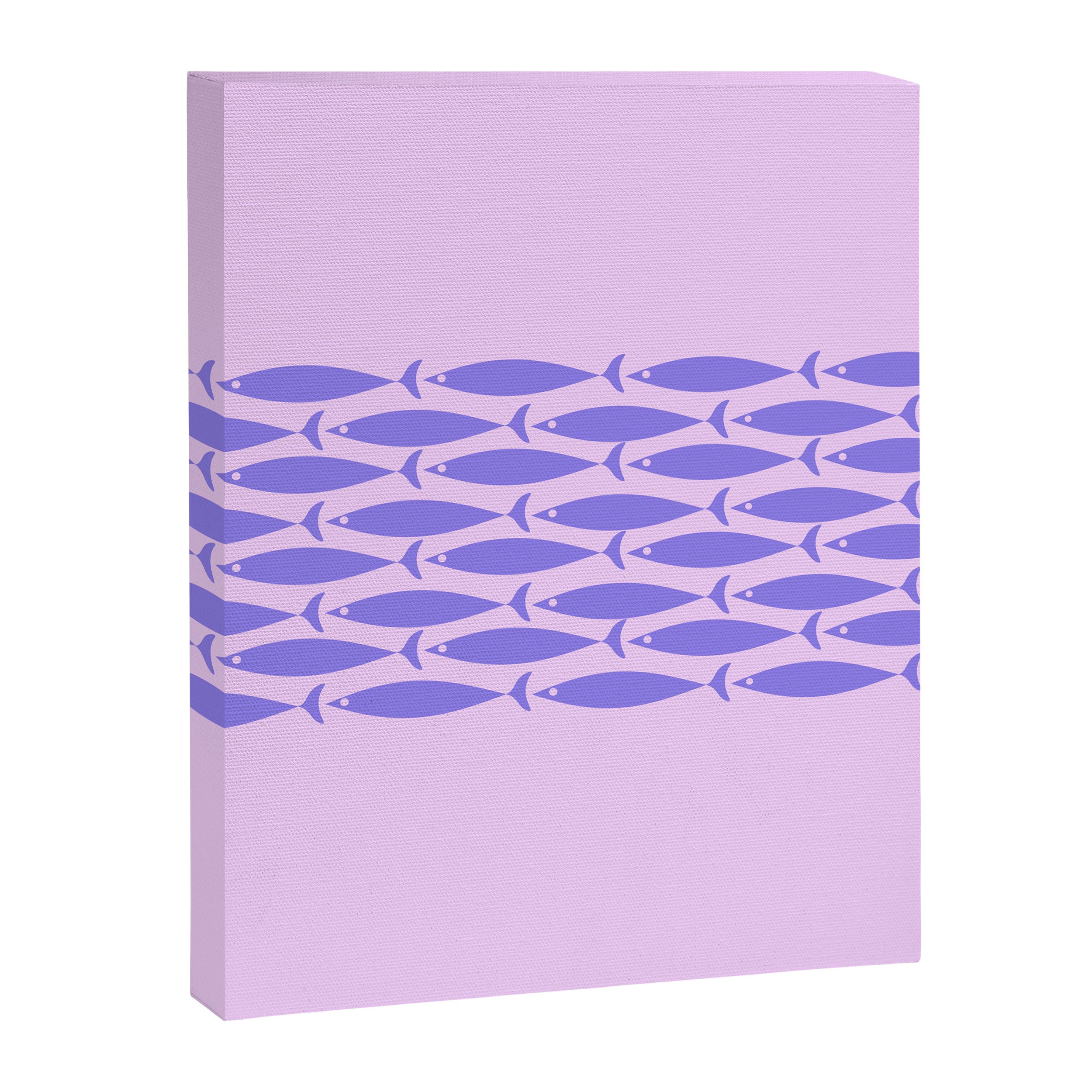 Fish Stripe Purple Minimal Mid Century Modern Lavender Lilac Pink Canvas Print Gallery Image 8