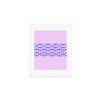 Fish Stripe Purple Minimal Mid Century Modern Lavender Lilac Pink Art Print Gallery Image 1