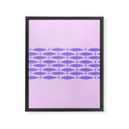 Fish Stripe Purple Minimal Mid Century Modern Lavender Lilac Pink Framed Canvas Print Gallery Image 8