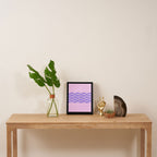 Fish Stripe Purple Minimal Mid Century Modern Lavender Lilac Pink Framed Canvas Print Gallery Image 4