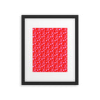 Floral Botanical Contemporary Wild Daisies Pink and Red Pattern Framed Art Print Gallery Image 5