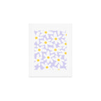 Floral Daisy Time Pattern in Lavender Pastel Purple Art Print Gallery Image 1