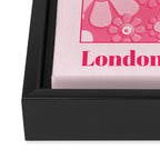 Flower Market London 1967 Pink Retro Floral 60s Plastic Look Framed Canvas Print Gallery Image 3