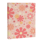 Flowerama Retro Floral Pattern in Blush Pink and Pale Yellow Canvas Print Gallery Image 8