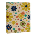 Flowerama Retro Floral Pattern in Mid Mod Mustard, Orange, Teal, Olive, and Beige Canvas Print Gallery Image 8