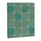 Flux Midcentury Modern Check Grid Pattern in Jade Green Canvas Print Gallery Image 8