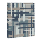 Frank - Mid Century Modern Geometric Pattern in Neutral Blue Gray Canvas Print Gallery Image 8