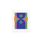 Fun Bold Colorful Mod Curves Retro Abstract Art Print Gallery Image 1