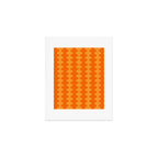 Fun Ogee A-Go-Go Pop Stripes Retro Contemporary Vertical Pattern in Double Orange Art Print Gallery Image 1