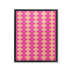 Fun Ogee A-Go-Go Pop Stripes Retro Contemporary Vertical Pattern in Pink Framed Canvas Print Gallery Image 8