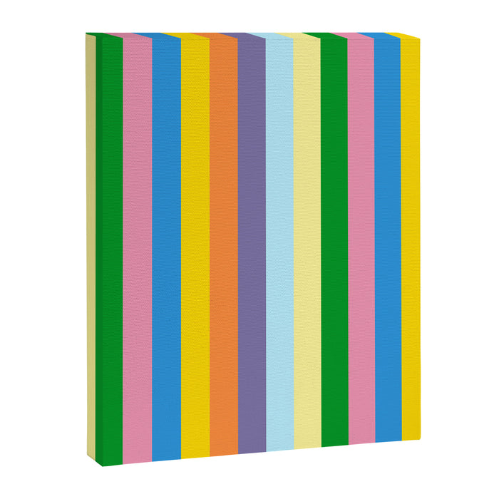 Fun Stripes Colorful Vertical Pattern Canvas Print Gallery Image 1