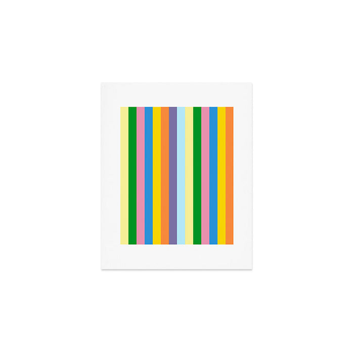 Fun Stripes Colorful Vertical Pattern Art Print Gallery Image 1