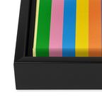 Fun Stripes Colorful Vertical Pattern Framed Canvas Print Gallery Image 3
