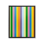 Fun Stripes Colorful Vertical Pattern Framed Canvas Print Gallery Image 6