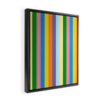 Fun Stripes Colorful Vertical Pattern Framed Canvas Print Gallery Image 2