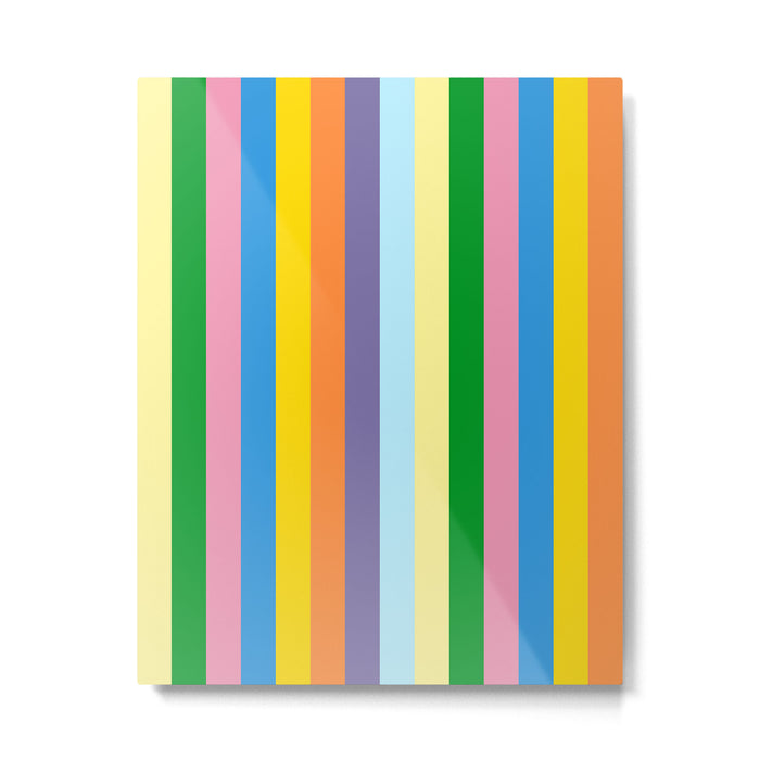 Fun Stripes Colorful Vertical Pattern Metal Print Gallery Image 1