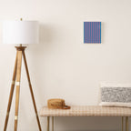 Fun Stripes Pink and Blue Narrow Vertical Retro Contemporary Stripe Pattern Canvas Print Gallery Image 2