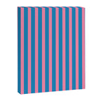 Fun Stripes Pink and Blue Narrow Vertical Retro Contemporary Stripe Pattern Canvas Print Gallery Image 8