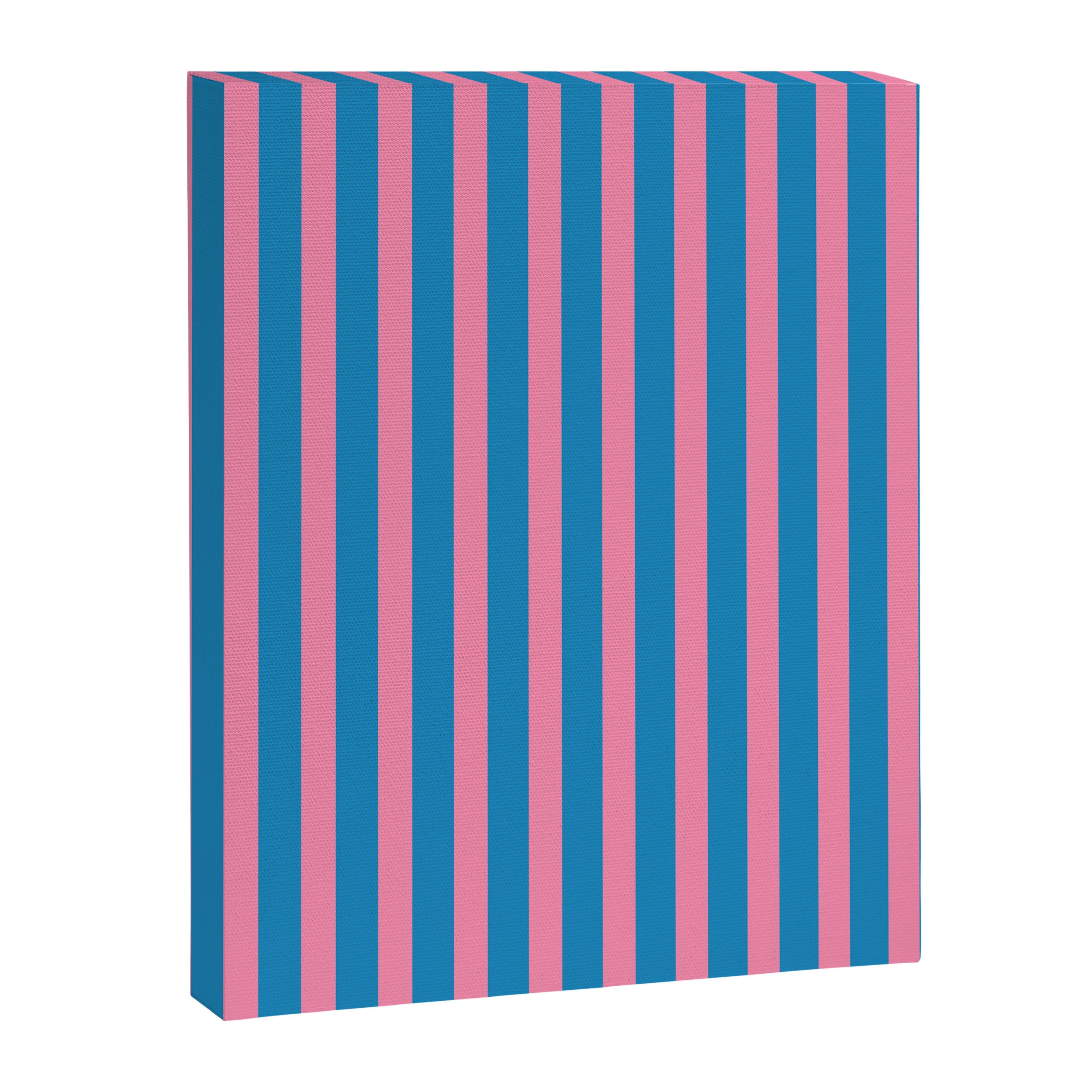 Fun Stripes Pink and Blue Narrow Vertical Retro Contemporary Stripe Pattern Canvas Print Gallery Image 8