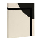 Fusion - Minimalist Geometric in Black and Almond Cream Canvas Print Gallery Image 8